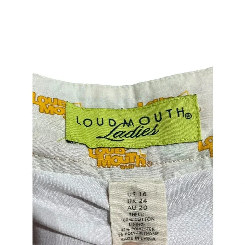 Loud Mouth Women's Patchwork Skort Golf Skirt size US 16 Plaid Cotton Pockets